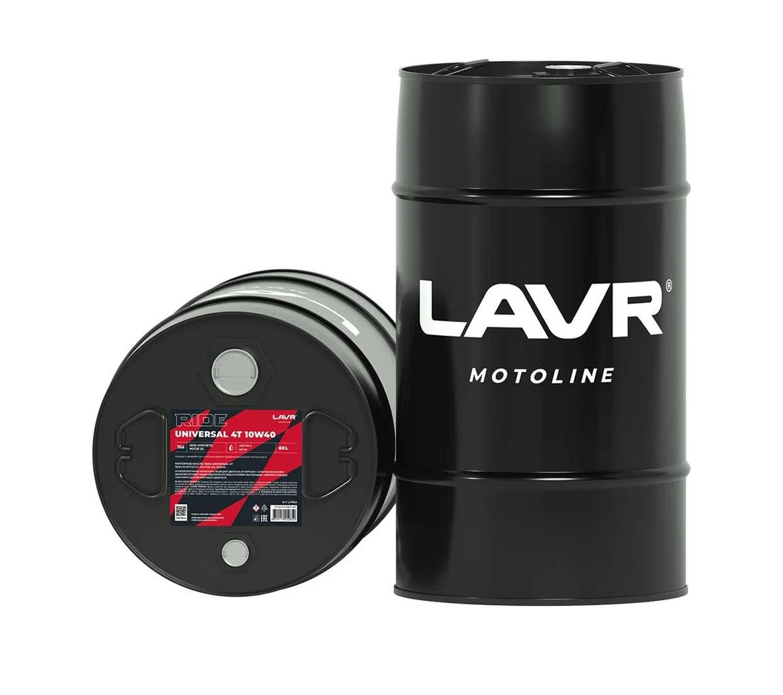 Моторное масло LAVR MOTO RIDE UNIVERSAL 4Т 10W-40 SM 60л
