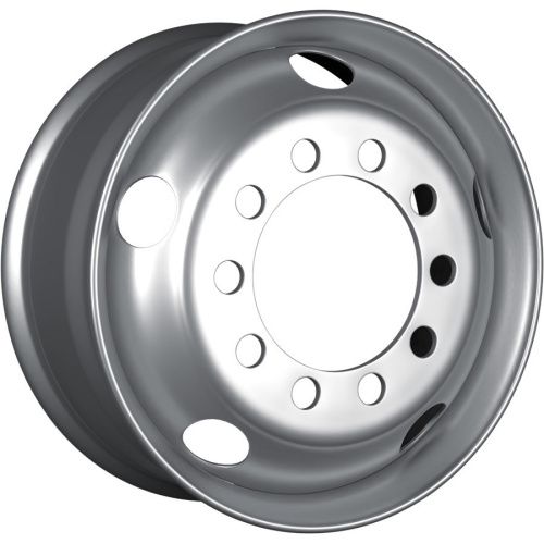 Колесо дисковое STEGER 9,00x22,5 10x335 ET175 D281 T18*8 (4800кг) hump Silver Колесо дисковое STEGER 9,00x22,5 10x335 ET175 D281 T18*8 (4800кг) hump Silver