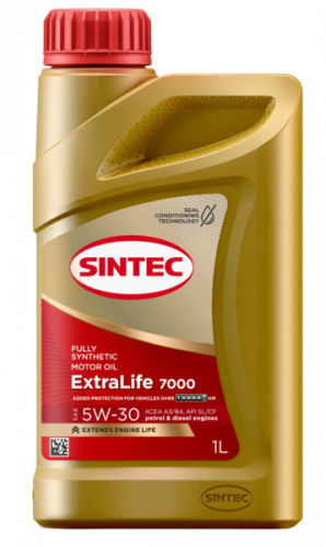 Sintec ExtraLife 7000 SAE 5W-30 ACEA A3/B4 1л синтетика